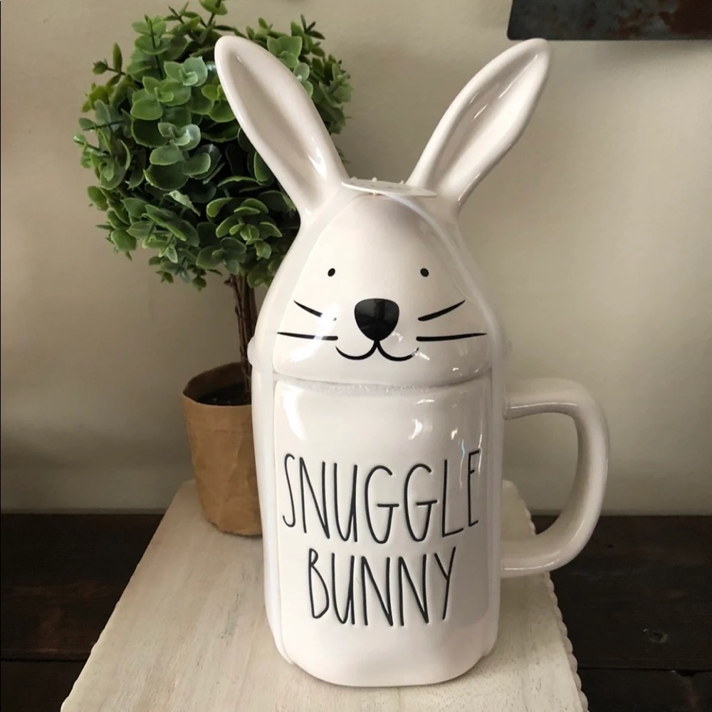 Rae Dunn Snuggle Bunny Mug With Topper